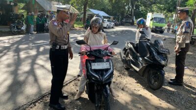 Operasi Patuh Rinjani 2025 Polres Lombok Barat Tindak Puluhan Pelanggar di Kediri